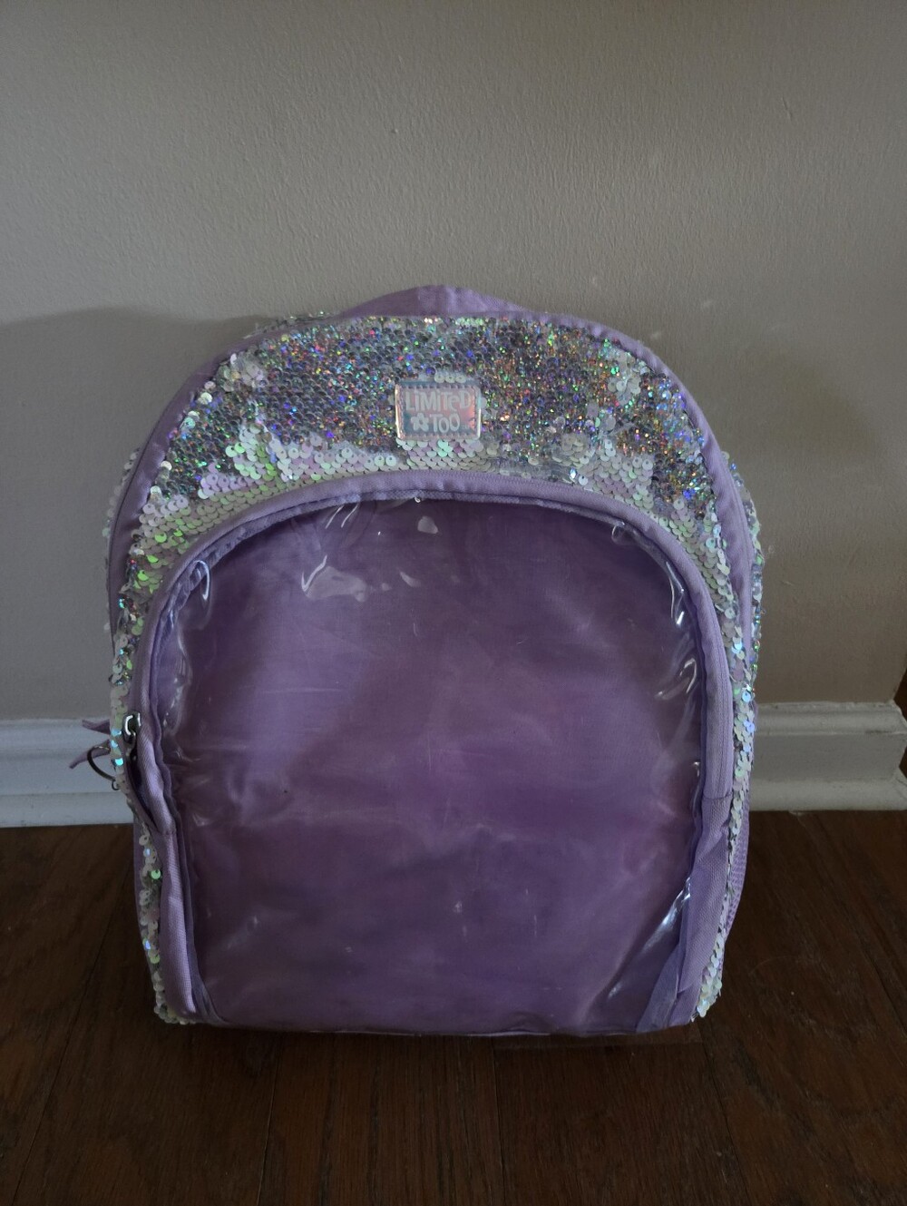 Limited Too Purple Sequin Flip Purple Backpack